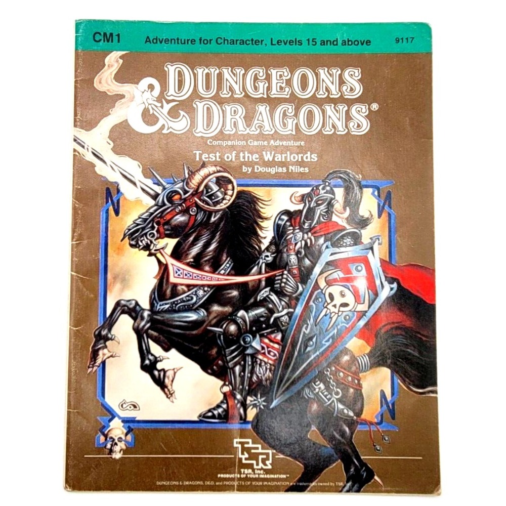 TEST OF THE WARLORDS DUNGEONS & DRAGONS MODULE CM1 DOUGLAS NILES 1ST ED VG+ PB